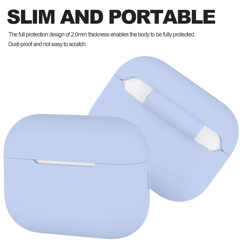 ATUAT for AirPods Pro 2nd Generation Case Cover(2022), Protective Soft Silicone Skin Accessories for Men Women Boys Girls for Apple AirPods Pro Gen 2, Front LED Visible-Light Blue - Image 3